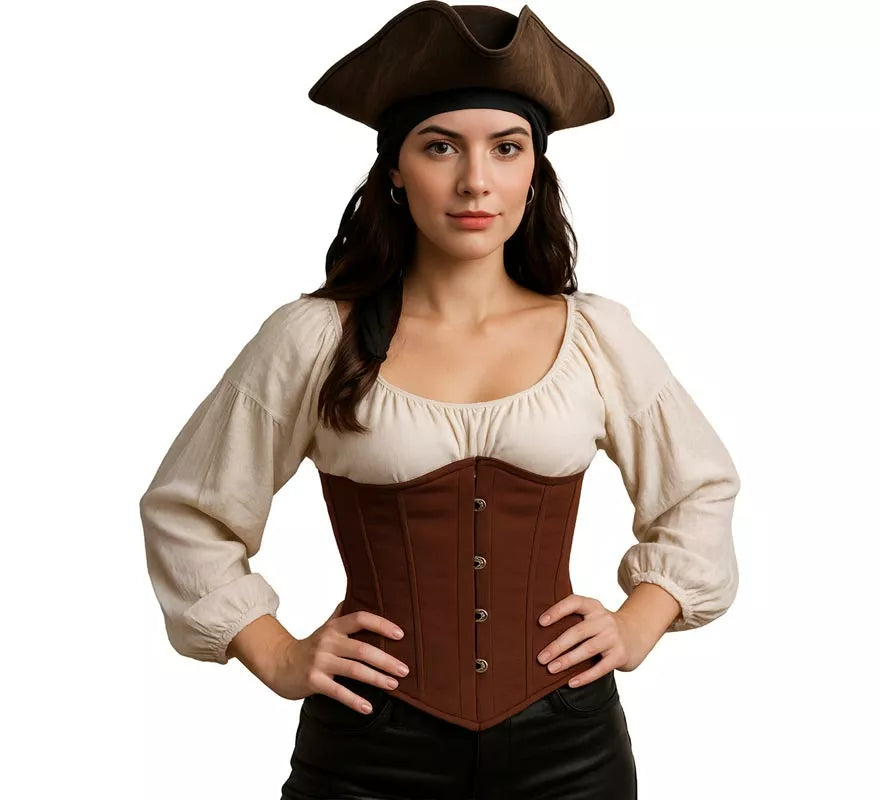 Corset Pirata marrón para mujer