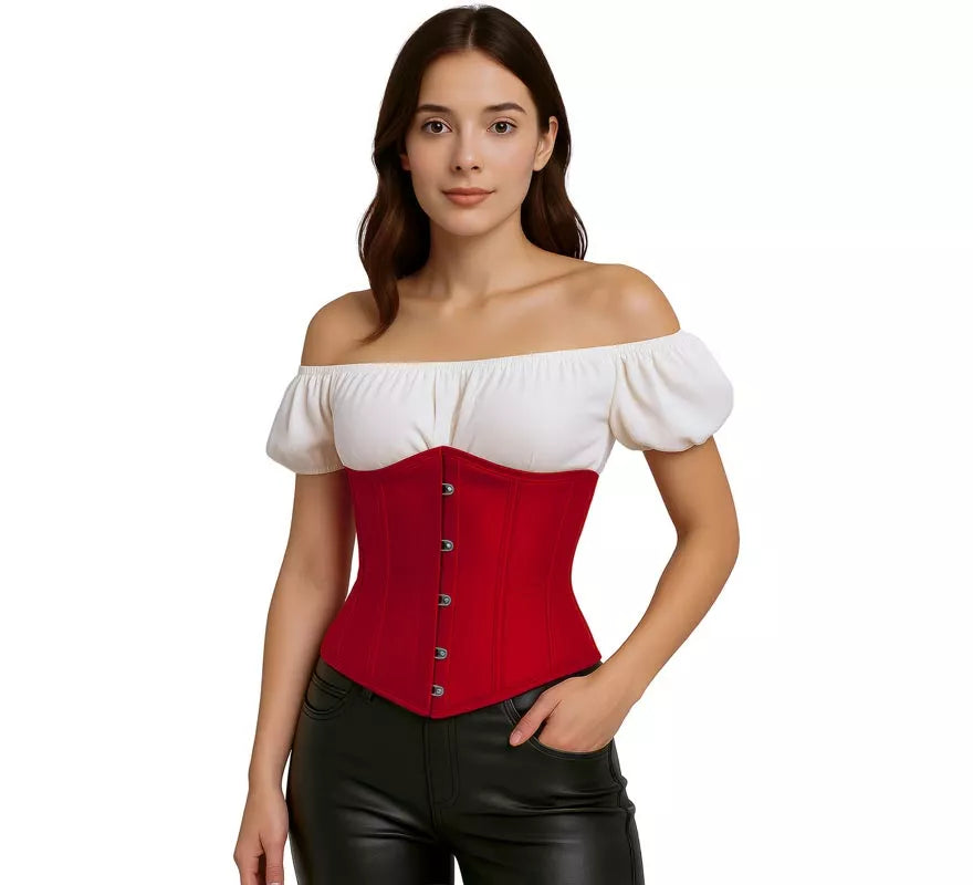 Translation missing: en.Corset Pirata rojo para mujer
