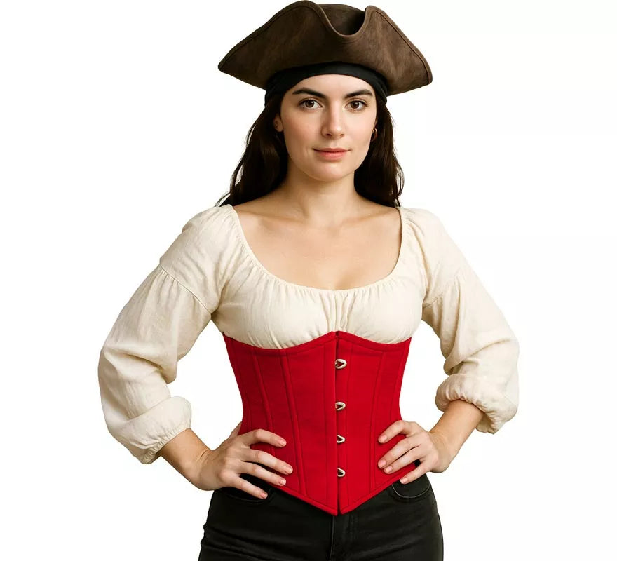 Corset Pirata rojo para mujer