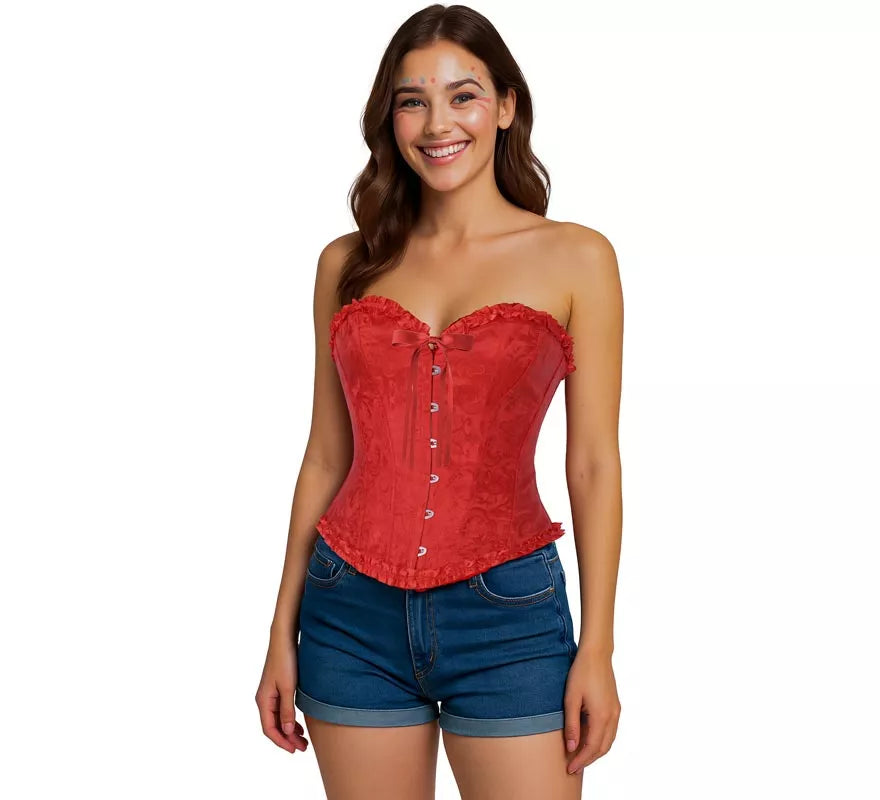 Translation missing: en.Corset rojo con Lazo para mujer