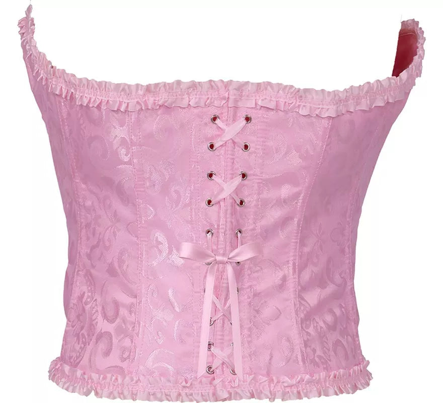 Translation missing: en.Corset rosa con Lazo para mujer