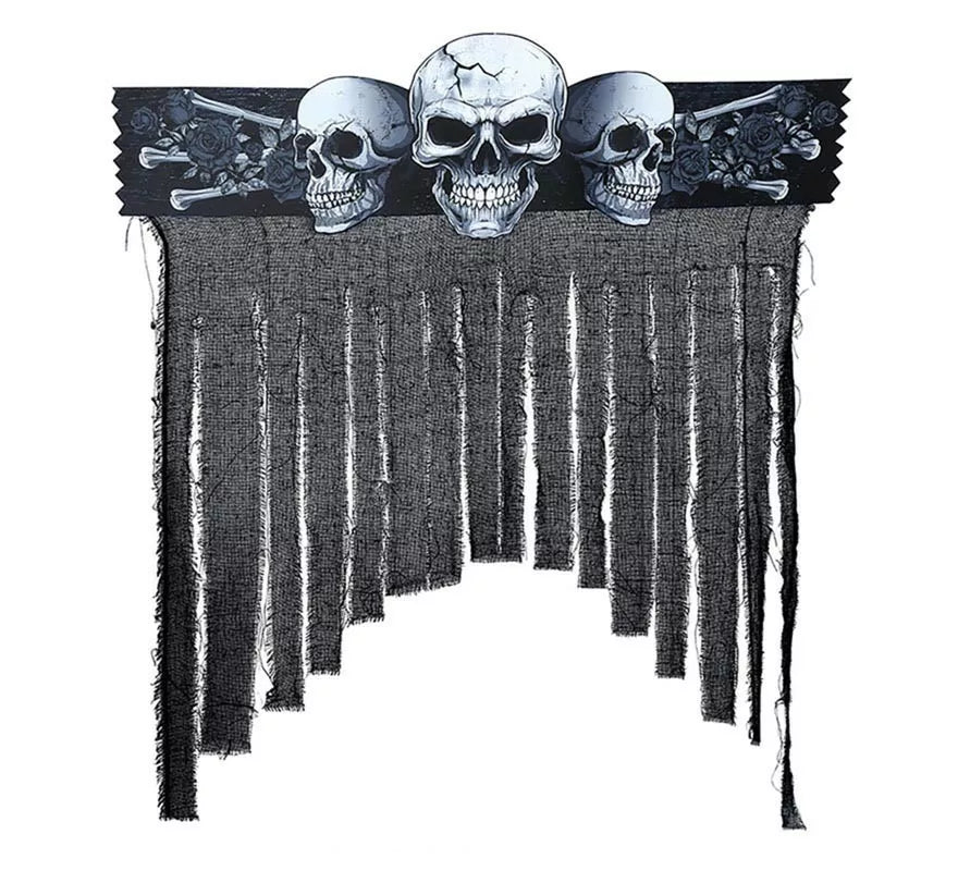 Cortina Calaveras Tenebrosas de 90x30 cm