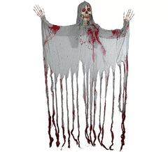 Curtain with bloody skull and light 190 x 130 cm