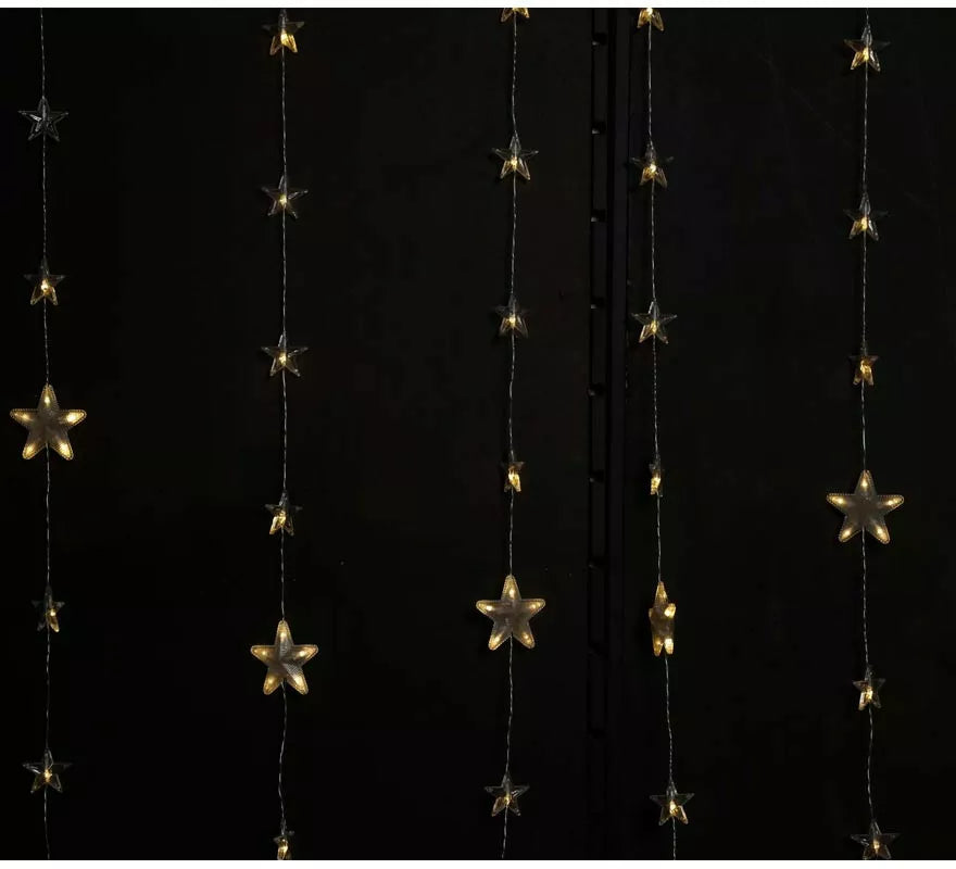 Translation missing: en.Cortina de 18 Estrellas cálido con 144 Led