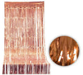 Cortina de Flecos color oro champagne de 100x200 cm
