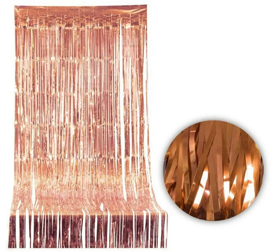 Translation missing: en.Cortina de Flecos color oro champagne de 100x200 cm