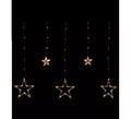 Cortina Navideña de 3 metros con 12 Estrellas Luminosas