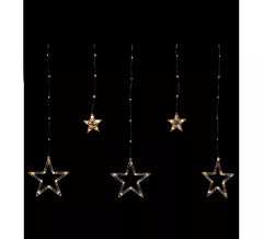 3 meter Christmas Curtain with 12 Luminous Stars