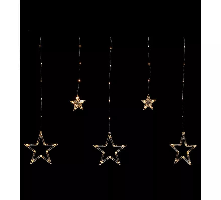 Translation missing: en.Cortina Navideña de 3 metros con 12 Estrellas Luminosas
