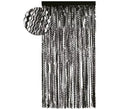 Cortina Negra Holográfica de Flecos Ondulados de 100x200 cm
