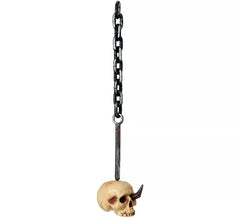 Skull hooked with chain