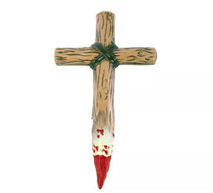 Vampire Killer Cross with fake blood 30.5X18 cm