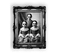 Cuadro Adhesivo de Terror Niñas de 58x45 cm