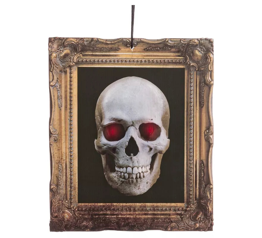 Translation missing: en.Cuadro de Calavera con Luz de 27,5x32,5 cm