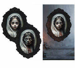 Terrifying Girl Painting 35x48 cm