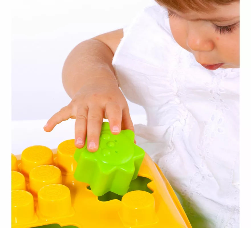 Cubeta de Bloques y Puzzles Blandos con 15 Piezas
