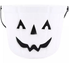 White Pumpkin Bucket 19x15 cm