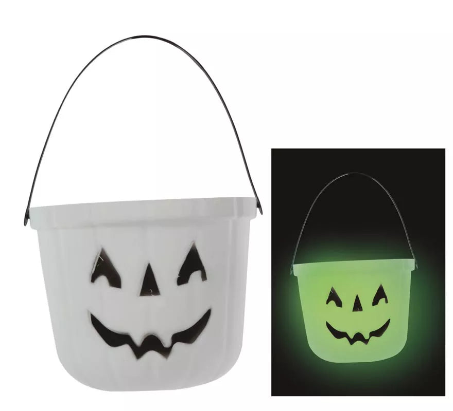 Cubo Calabaza Brilla en la Oscuridad 15X19 cms