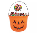 Cubo Calabaza de plástico de 15 cm para Halloween
