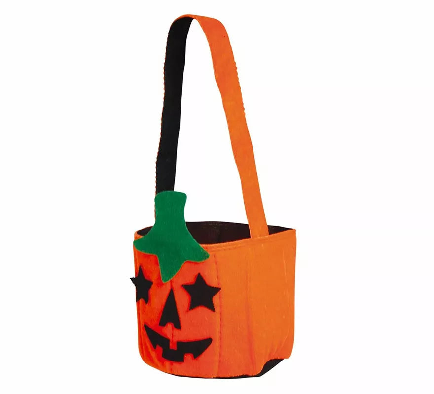Cubo Calabaza Feliz de Fieltro de 25 cm