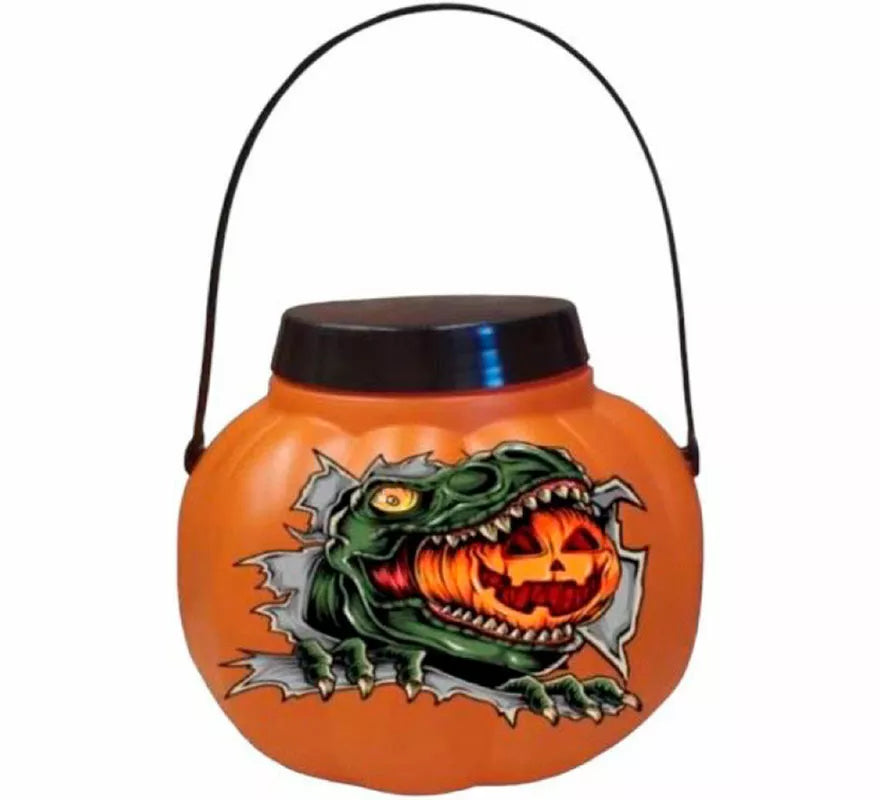 Translation missing: en.Cubo de Calabaza Dinosaurio con Tapa para Caramelos