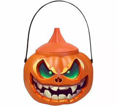 Spooky Pumpkin Candy Bucket with Lid