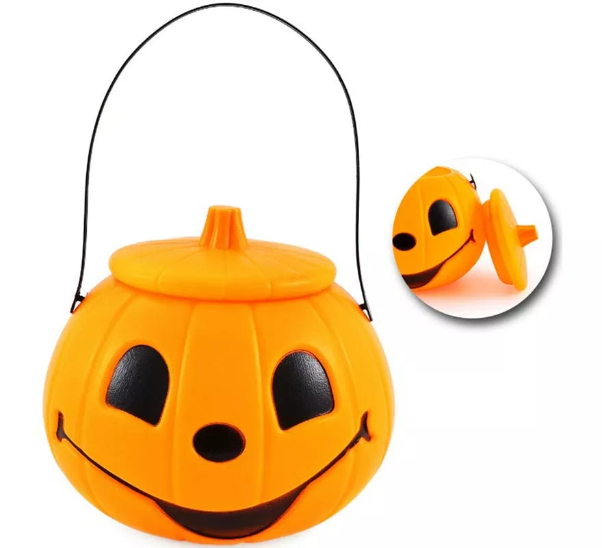 Translation missing: en.Cubo de Calabaza naranja con Tapa