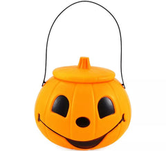 Orange Pumpkin Bucket with Lid