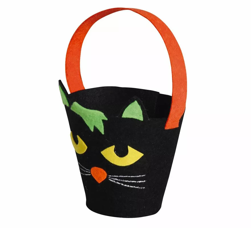 Cubo Gato Negro de Fieltro de 20 cm
