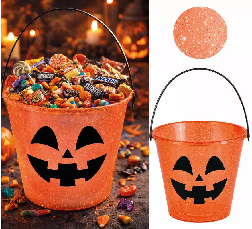 Translation missing: en.Cubo Glitter Calabaza de 16x17,5 cm