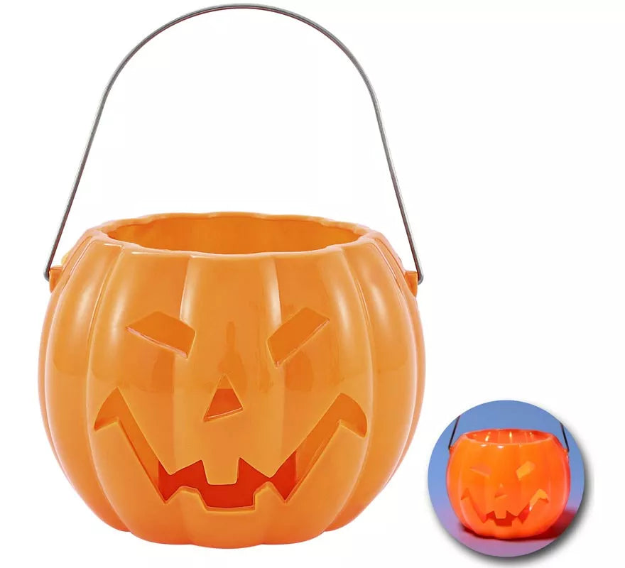 Cubo Luz Calabaza Sensor de 16.5x9x20 cm