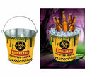 Cubo Metal Biozard amarillo de 19X23 cm