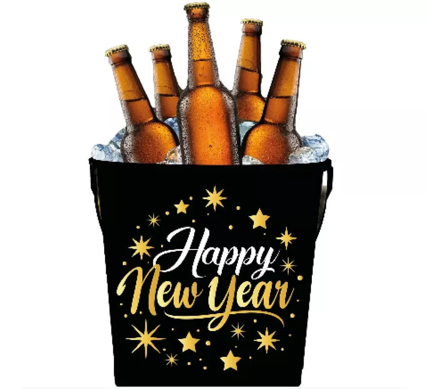 Translation missing: en.Cubo Metal Happy New Year de 19x23 cm