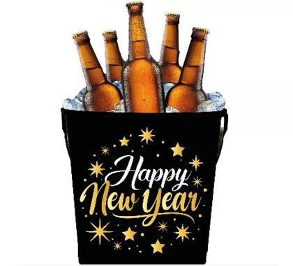 Cubo Metal Happy New Year de 19x23 cm