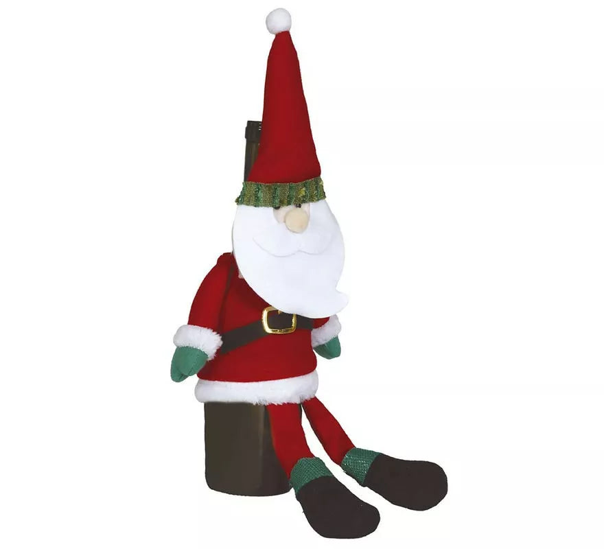 Cubre Botellas de Papá Noel sentado de 45 cm