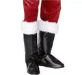 Cubrebotas Negras para Papá Noel Infantil de 30 cm