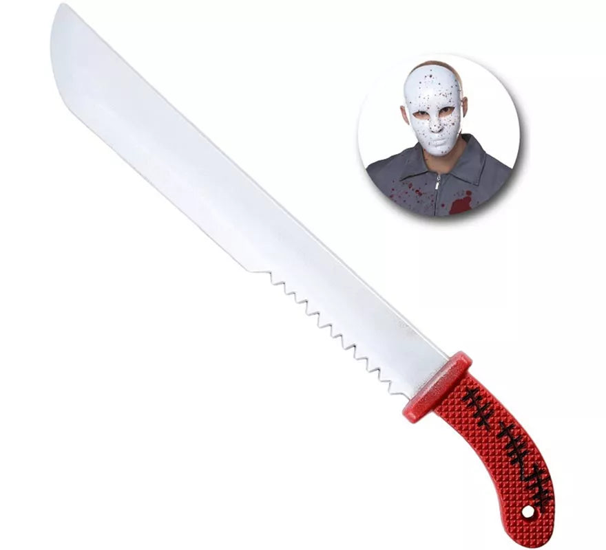 Translation missing: en.Cuchillo de Sierra con Mango rojo de 60x6.5 cm