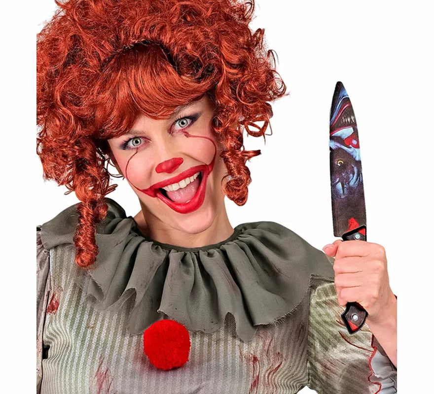 Translation missing: en.Cuchillo Payaso de Terror de 31 cm con diseño en ambas caras