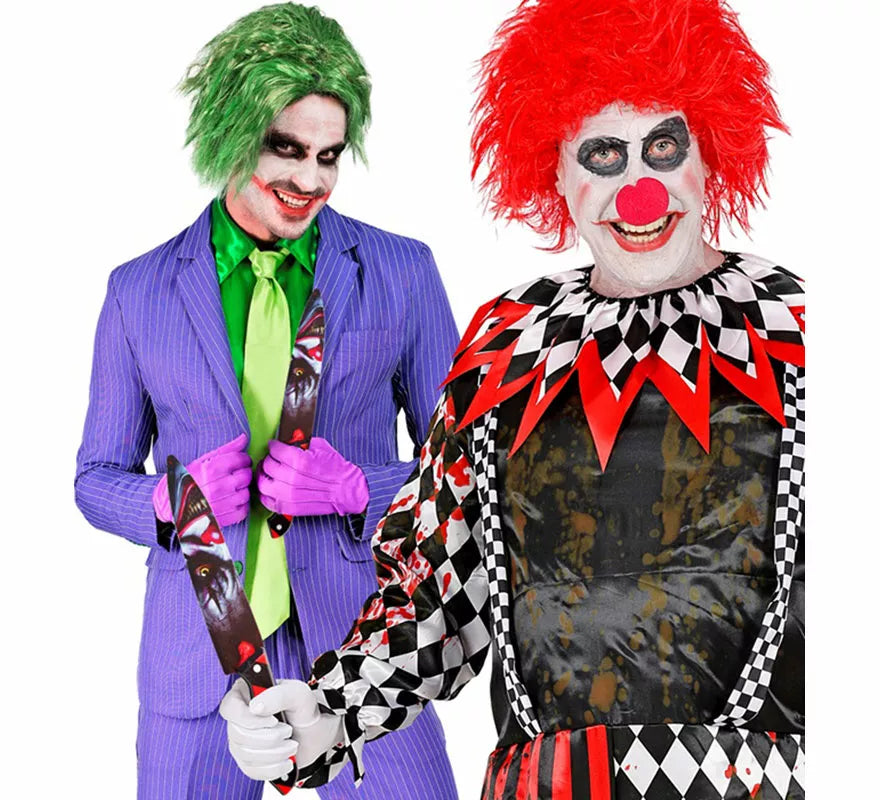 Cuchillo Payaso de Terror de 31 cm con diseño en ambas caras