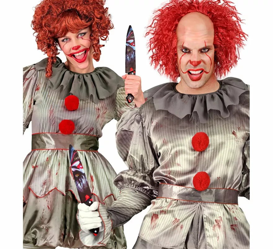 Cuchillo Payaso de Terror de 31 cm con diseño en ambas caras