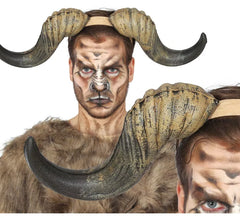 Brown and Black Buffalo Horns