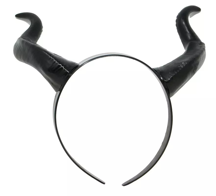 Diadema de Demonio con Cuernos negros