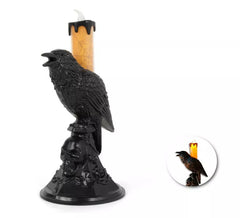 Decorative crow with LED light 12x9x20 cm