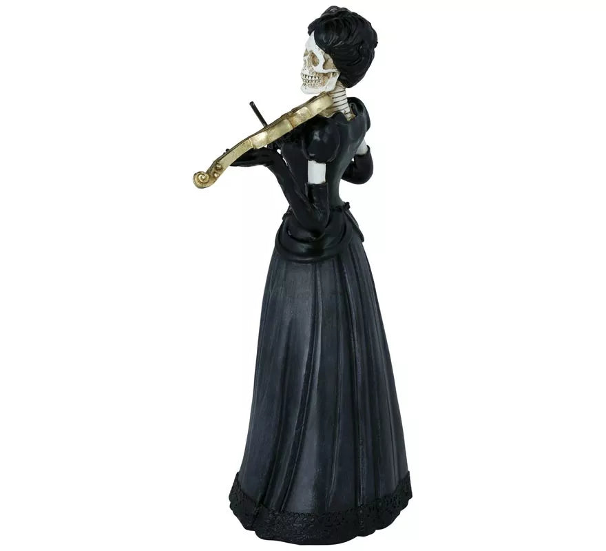 Translation missing: en.Dama Esqueleto con Violín de Resina de 26x15 cm