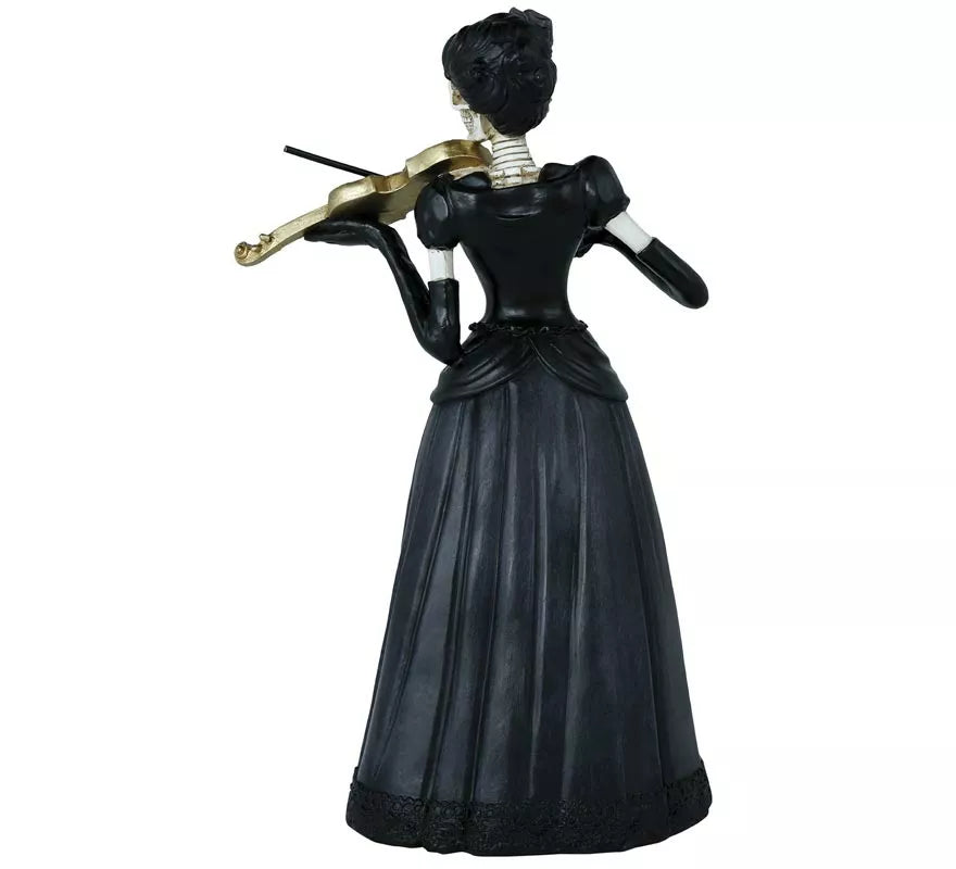 Dama Esqueleto con Violín de Resina de 26x15 cm