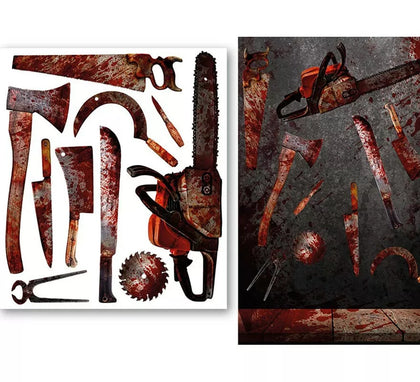 Decoración Adhesivo Mesa Armas Ensangrentadas 70x80 cm