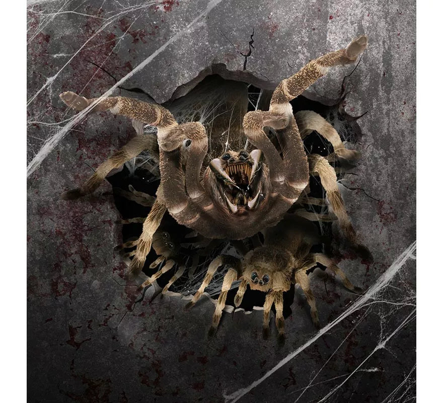 Decoración Adhesivo Pared Agujero Araña 16x16 cm