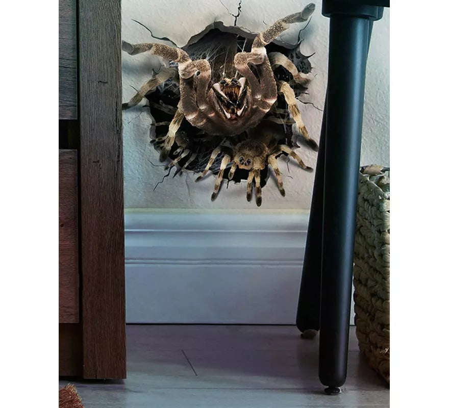 Decoración Adhesivo Pared Agujero Araña 16x16 cm