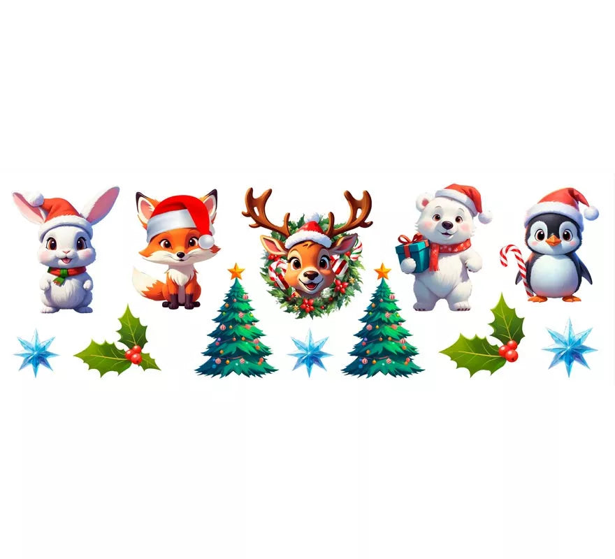 Decoración Adhesivo Pared Navidad de 25x70 cm.
