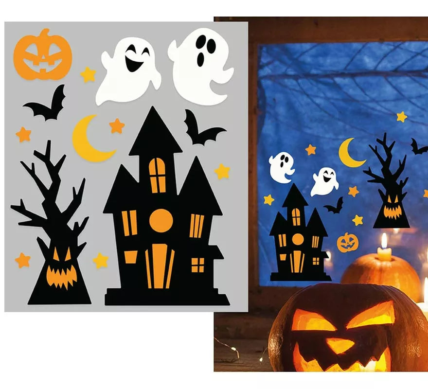 Decoración de Gel Fantasmas 20x25 cm